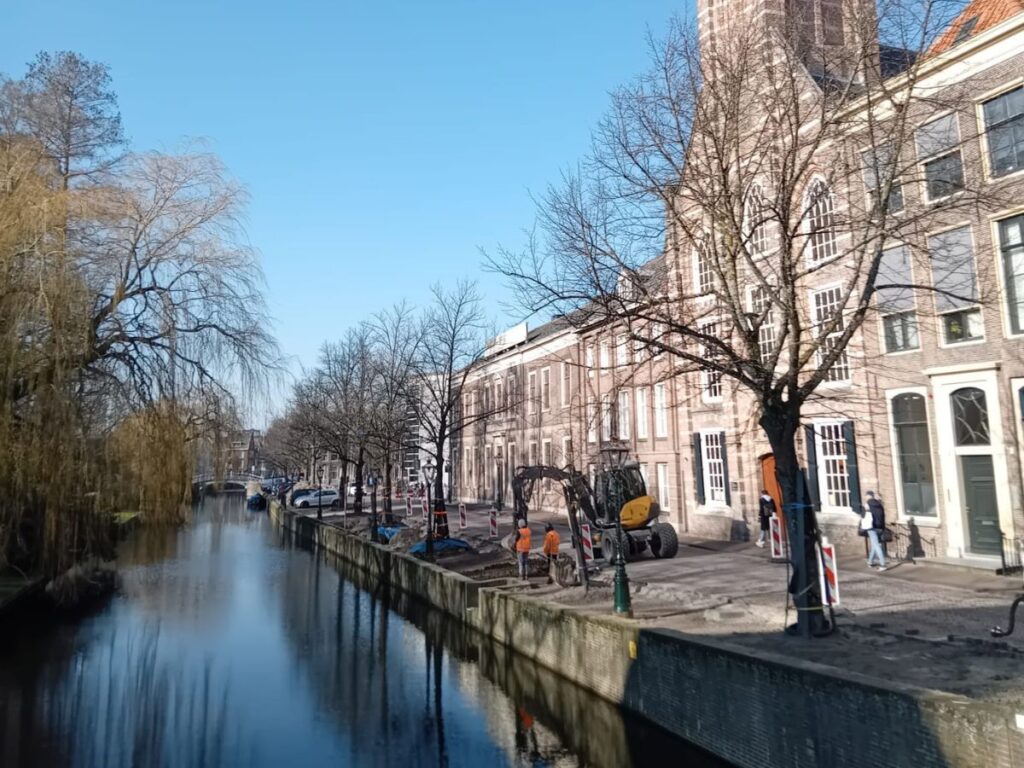 Bomen aan kade
